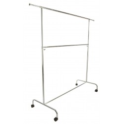 PORTE HABIT LONG 150 DOUBLE AVEC ROULETTES POR011 Penderie